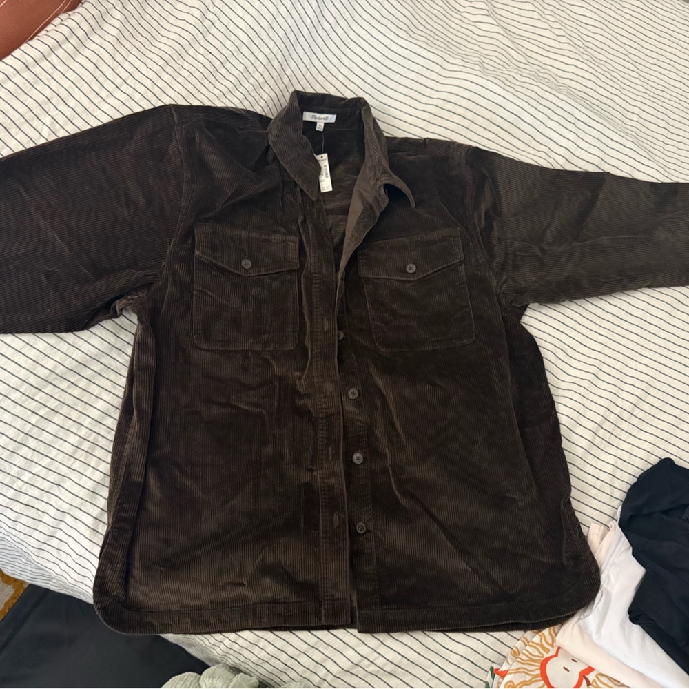 NWT Madewell Corduroy Relaxed Shirt-Jacket - Picture 9 of 12